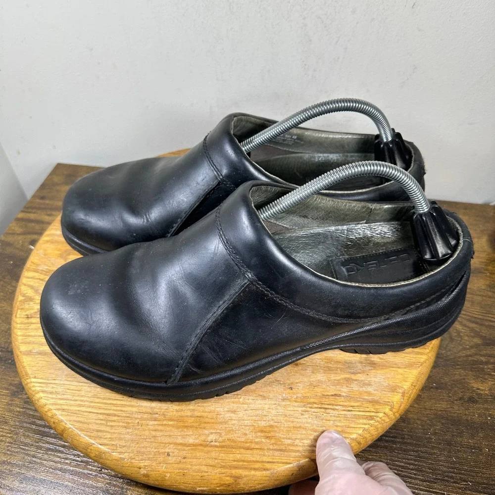 Dansko wil Mens Black Leather Clogs Size 46 12.5
